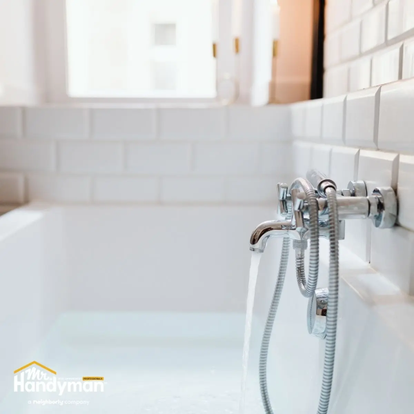 Running water in bathtub at a South Bend home after a Northern Indiana winter.