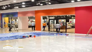 handyman upgrading commercial retail space interior in Charleston SC.