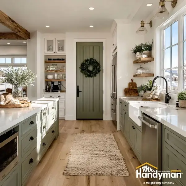 Indoor remodelling kitchen.