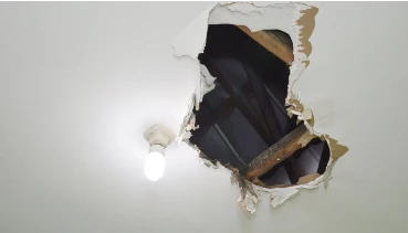 Ceiling in residential home in need of immediate ceiling repair service