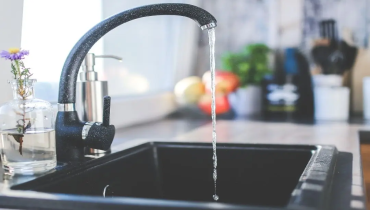 Kitchen faucet water flow.