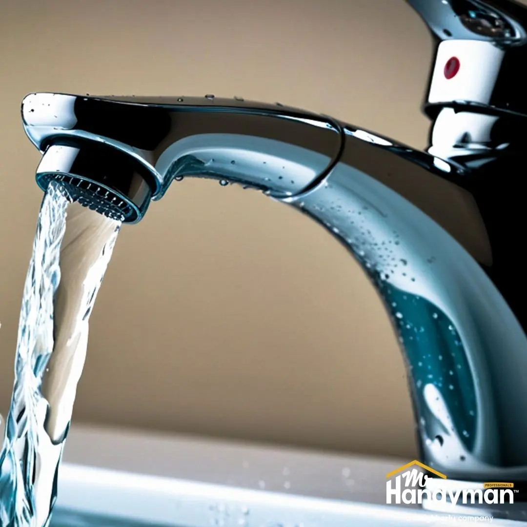 Running faucet to prevent frozen pipes.