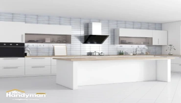 Mr. Handyman reviewing remodeling materials with homeowner in Oklahoma City OK home.