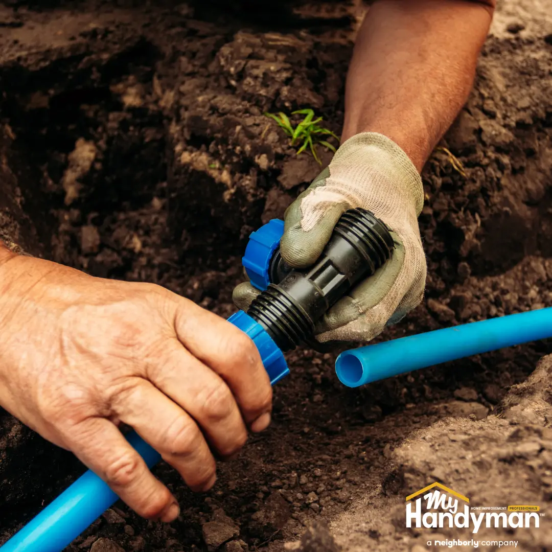 Irrigation pipe fixing.