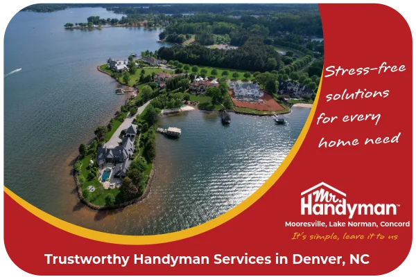 Aerial view of the Denver, NC area.