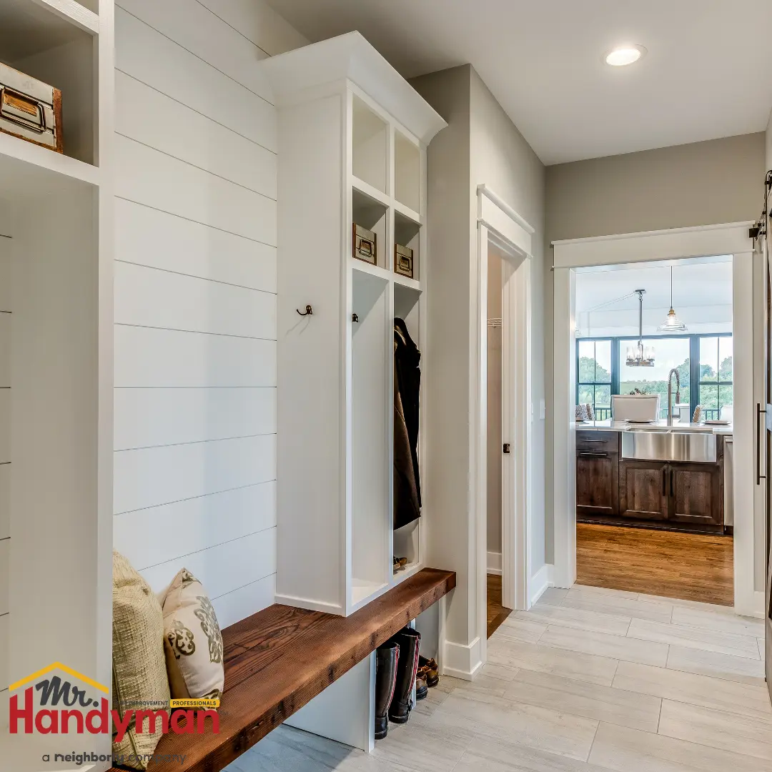 Mudroom shelves