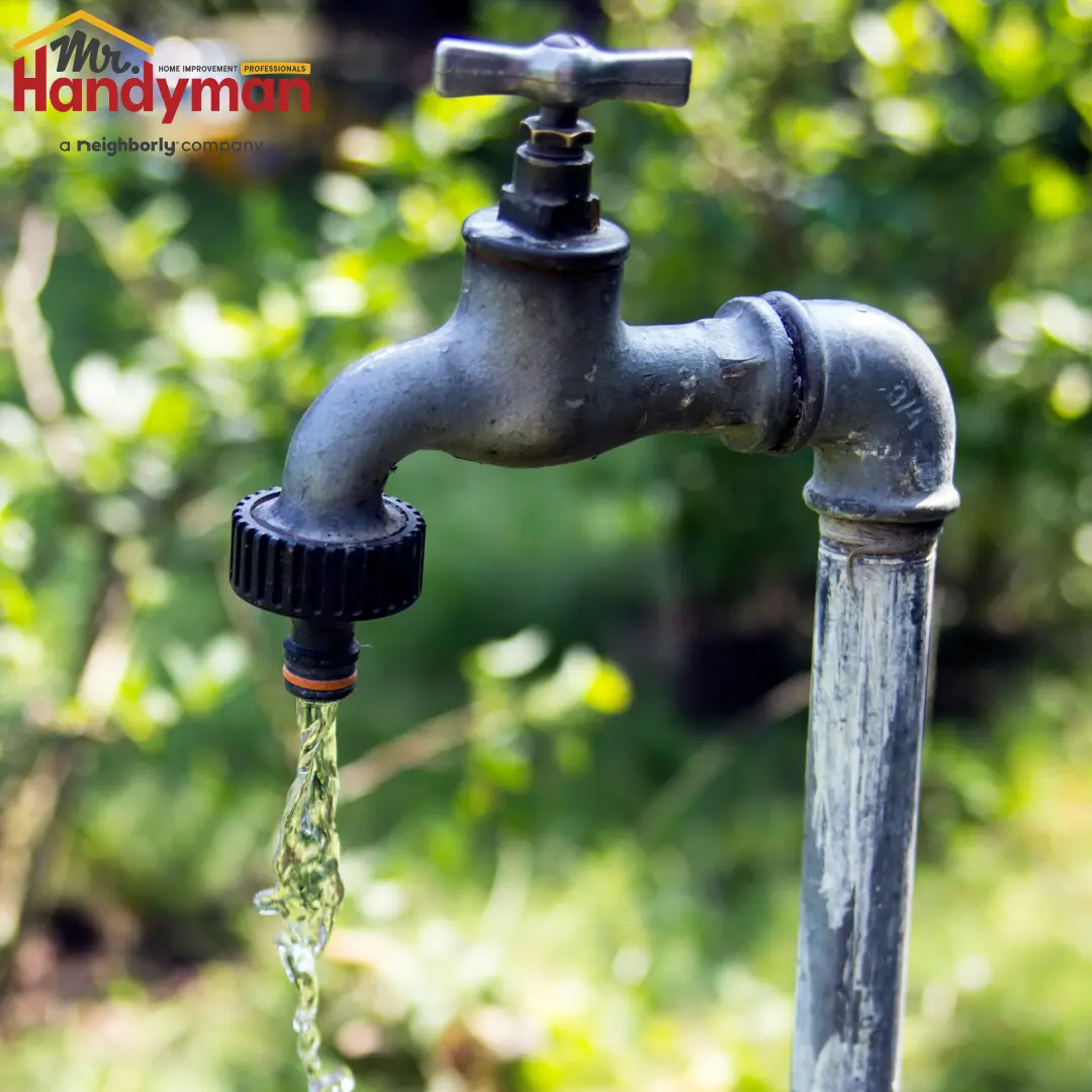 Water flowing from tap