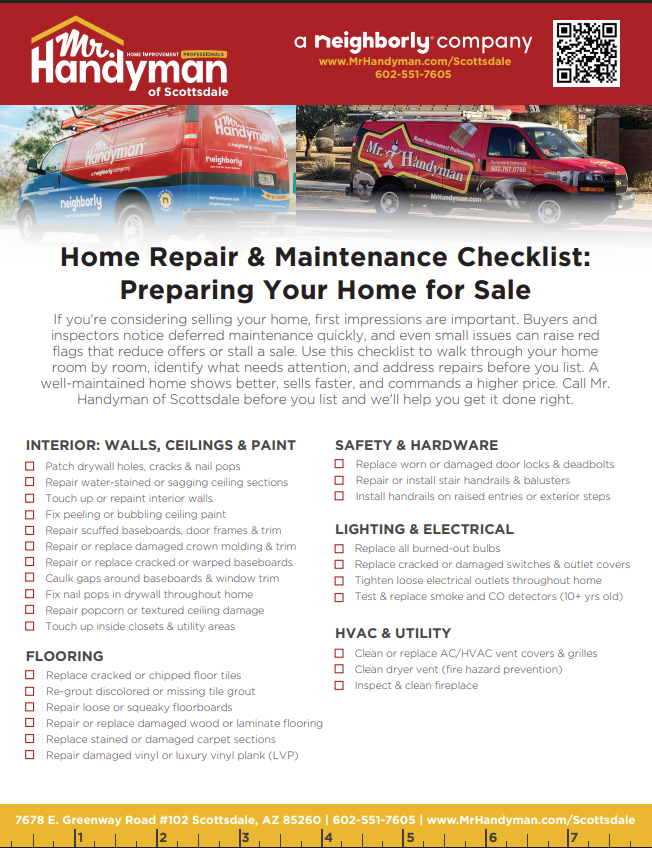 Home Repair & Maintenance Checklist 1