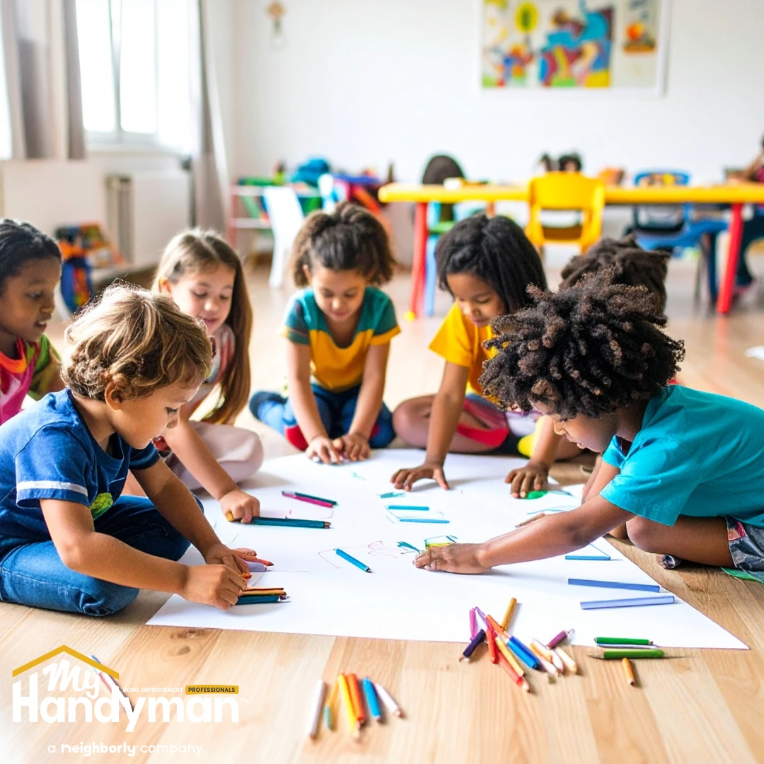 Daycare children group activity.
