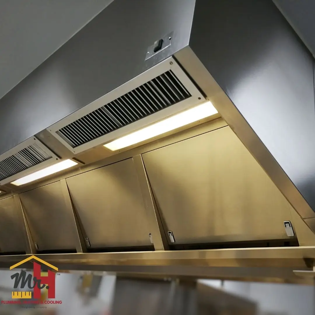 Restaurant hood system maintenance.